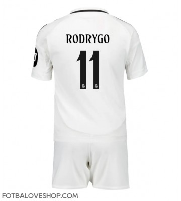 Real Madrid Rodrygo Goes #11 Dětské Domácí Dres 2024-25 Krátký Rukáv (+ trenýrky)
